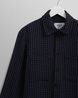 wax london Whiting - Black And Blue Frome Overshirt