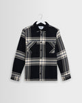 Whiting - Black And Ecru Oversize Grid Check Overshirt