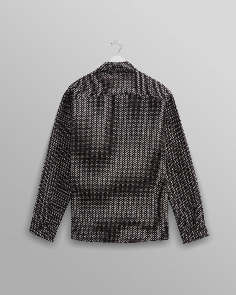 wax london Whiting - Black And Grey Chiltern Overshirt