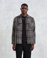 wax london Whiting - Black Twin Weave Overshirt