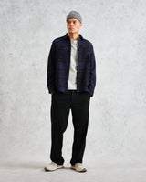 wax london Whiting - Blue And Black Lake Check Overshirt