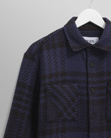 wax london Whiting - Blue And Black Lake Check Overshirt