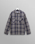 Whiting - Blue And Ecru Basket Weave Overshirt