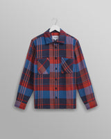 wax london Whiting - Blue And Red Lake Check Overshirt