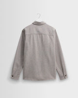 wax london men's Whiting - Blue Fleck Wool Overshirt