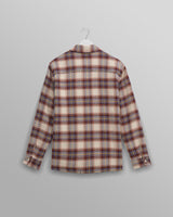 wax london Whiting - Ecru And Multicolour Hutton Check Overshirt