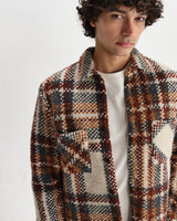 Whiting - Ecru And Multicolour Italian Wool Bobble Overshirt