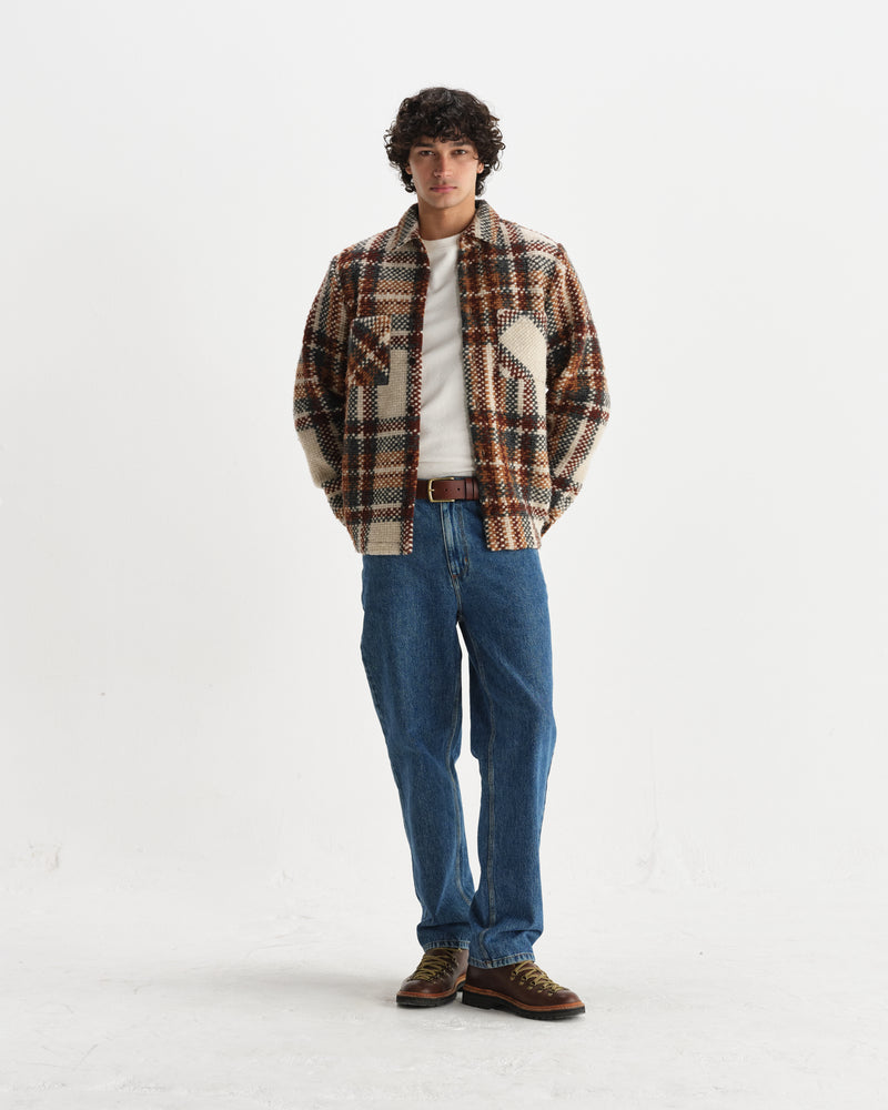 Whiting - Ecru And Multicolour Italian Wool Bobble Overshirt