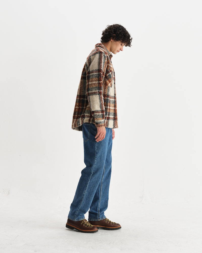 Whiting - Ecru And Multicolour Italian Wool Bobble Overshirt