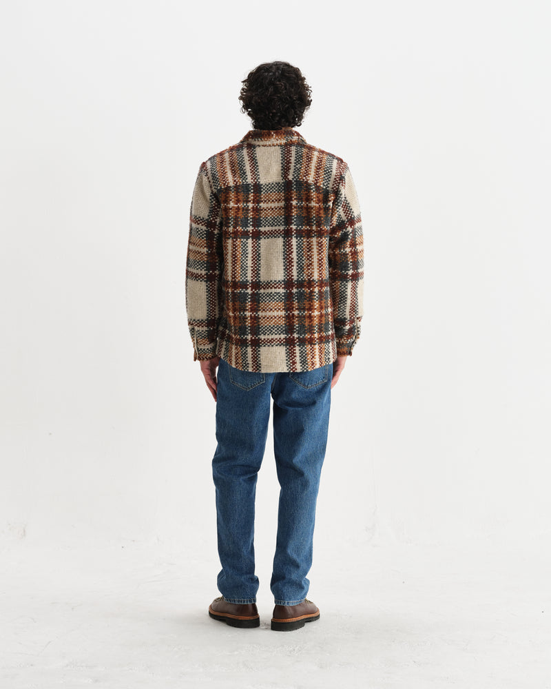 Whiting - Ecru And Multicolour Italian Wool Bobble Overshirt