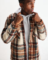 wax london men's Whiting - Ecru And Multicolour Wool Bobble Overshirt