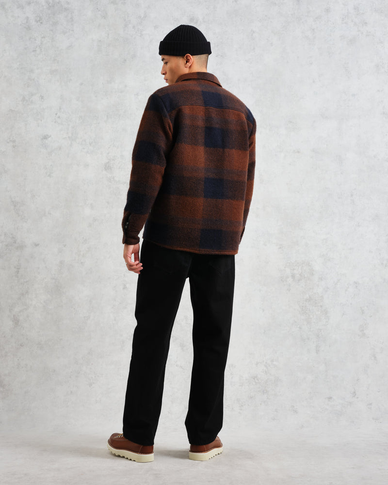 wax london Whiting - Multicolour Check Mohair Overshirt