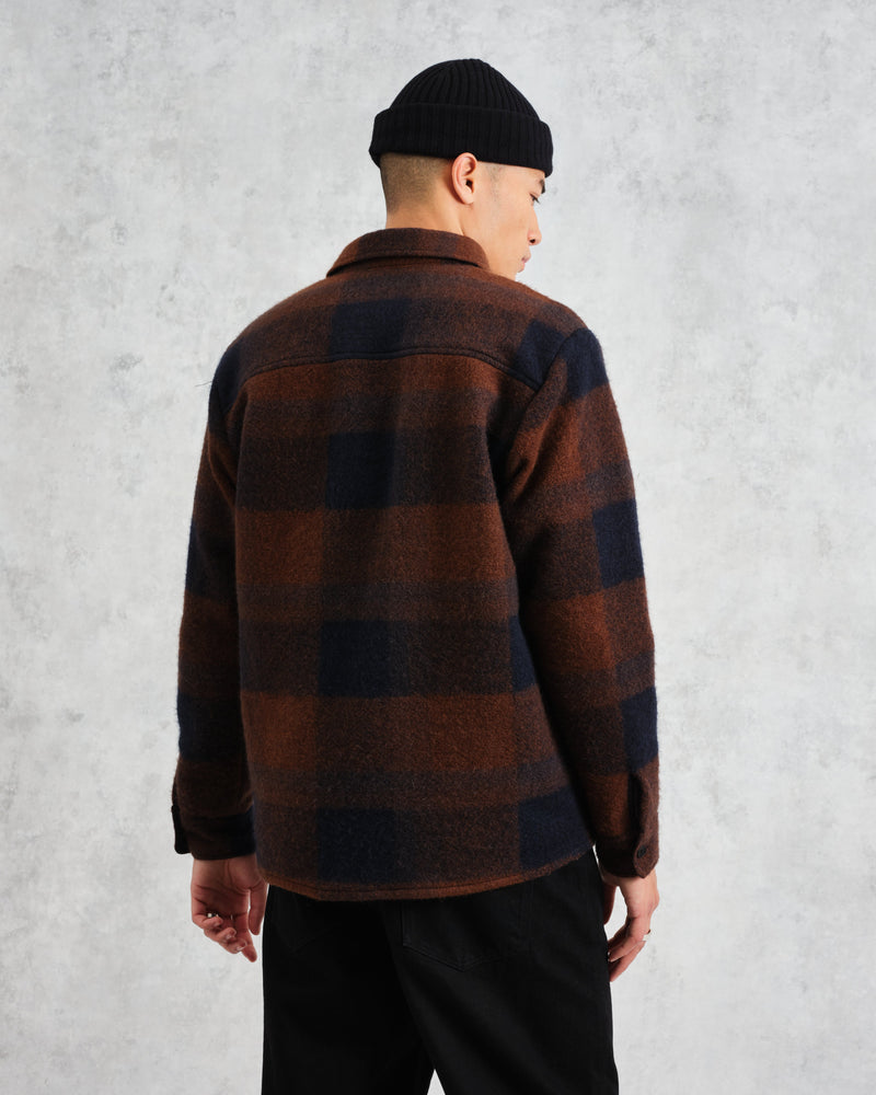 wax london Whiting - Multicolour Check Mohair Overshirt