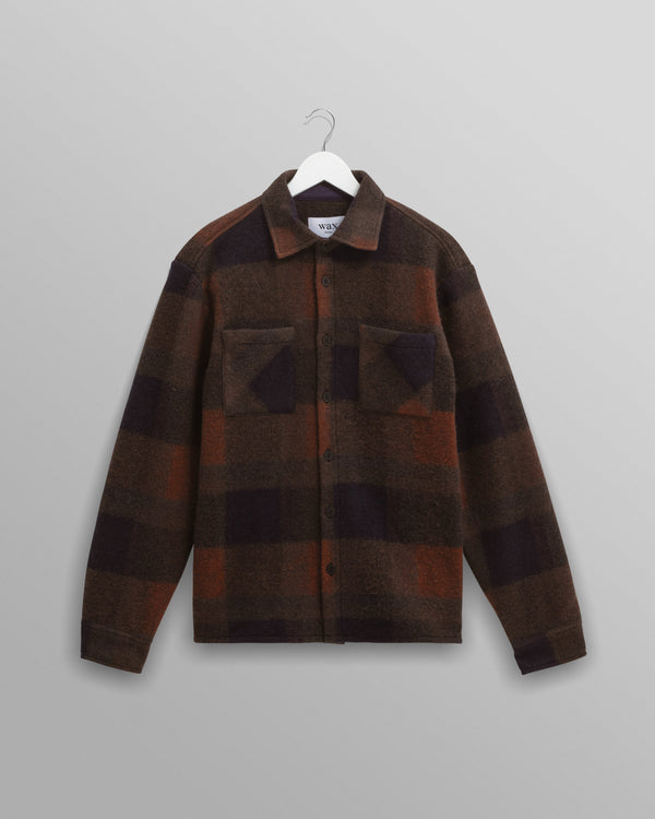 wax london Whiting - Multicolour Check Mohair Overshirt