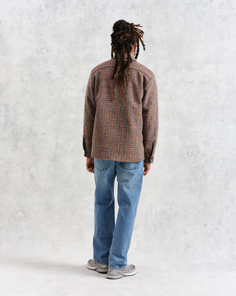 wax london Whiting - Multicolour Mini Check Overshirt