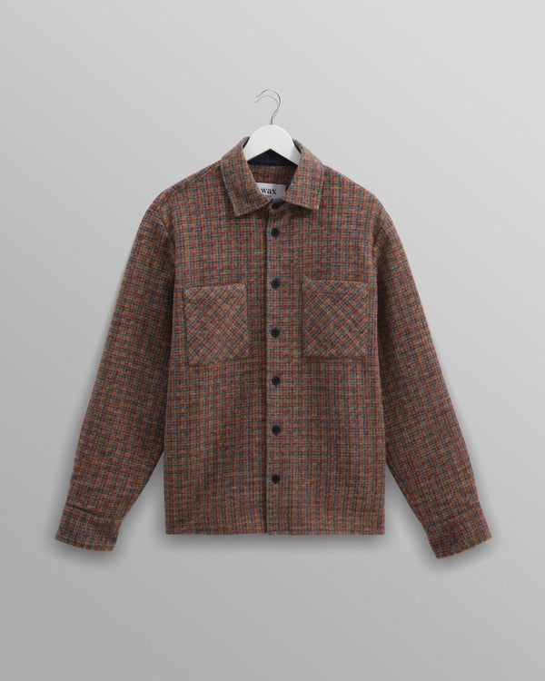 wax london Whiting - Multicolour Mini Check Overshirt