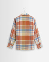 wax london men's Whiting - Multicolour Pastel Bude Check Overshirt