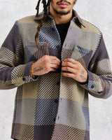 wax london Whiting - Multicolour Square Check Overshirt