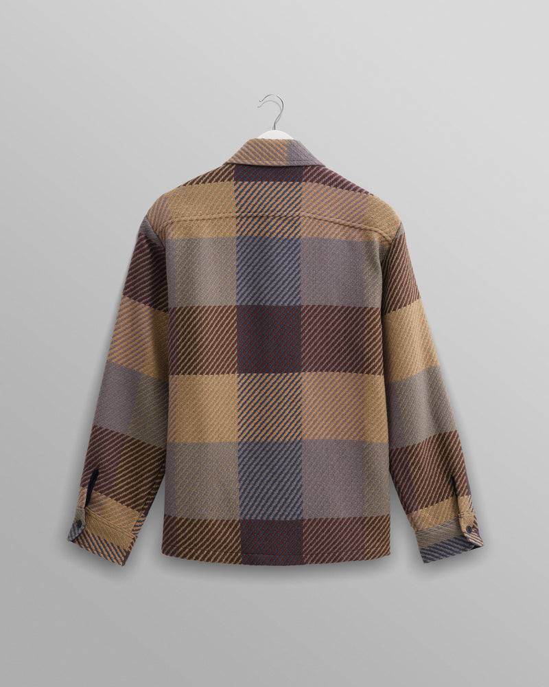 wax london Whiting - Multicolour Square Check Overshirt