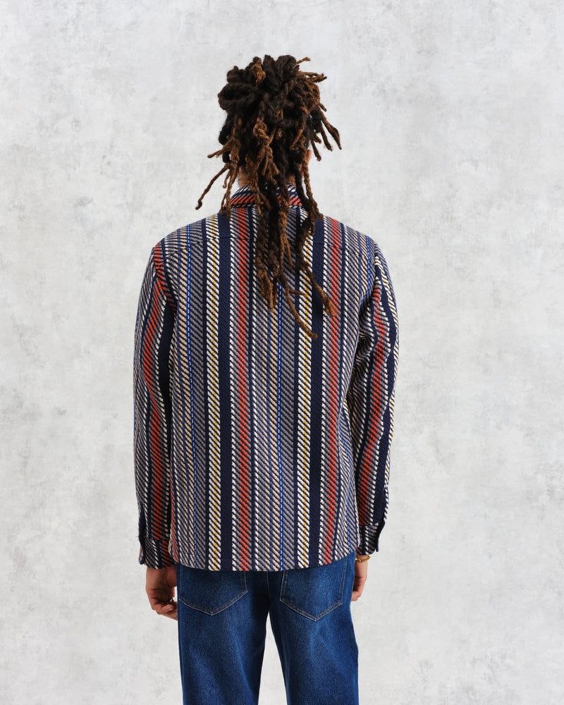 wax london Whiting - Multicolour Stripe Overshirt