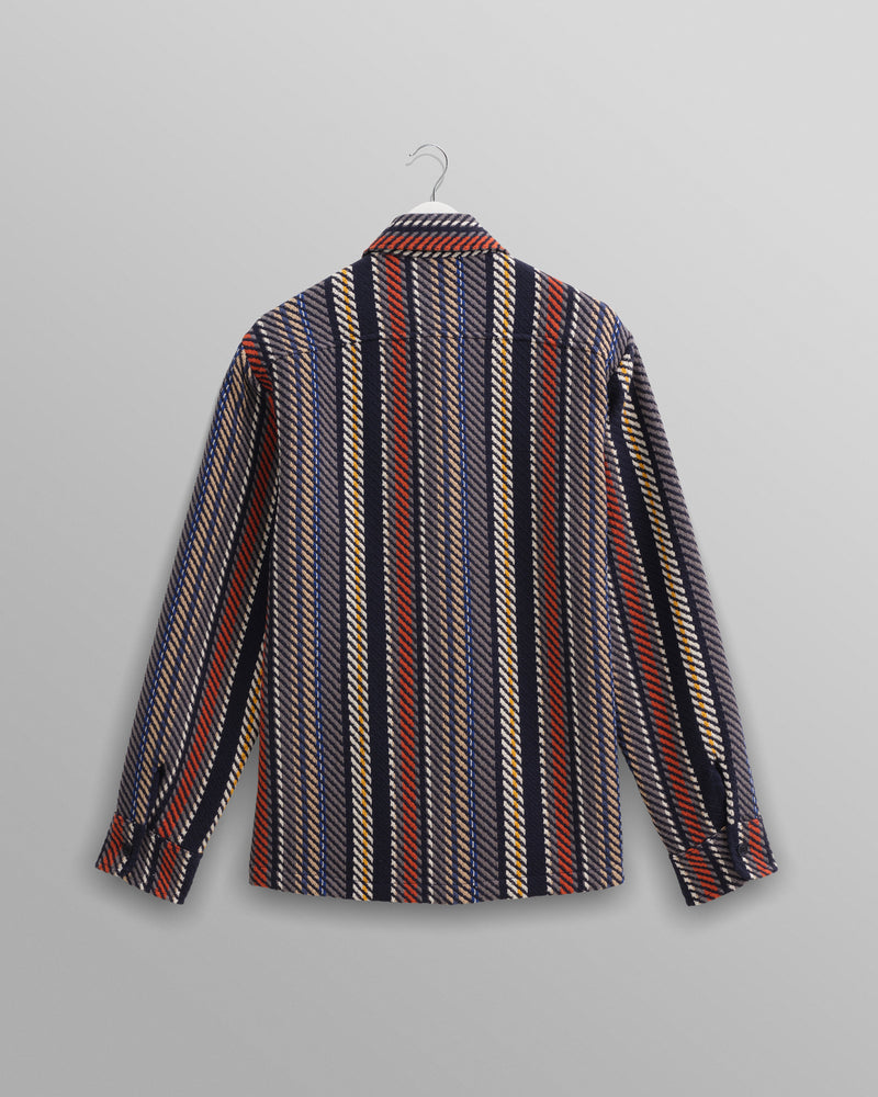 wax london Whiting - Multicolour Stripe Overshirt