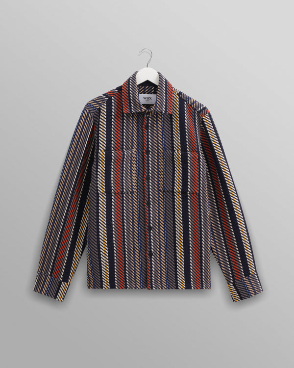 wax london Whiting - Multicolour Stripe Overshirt