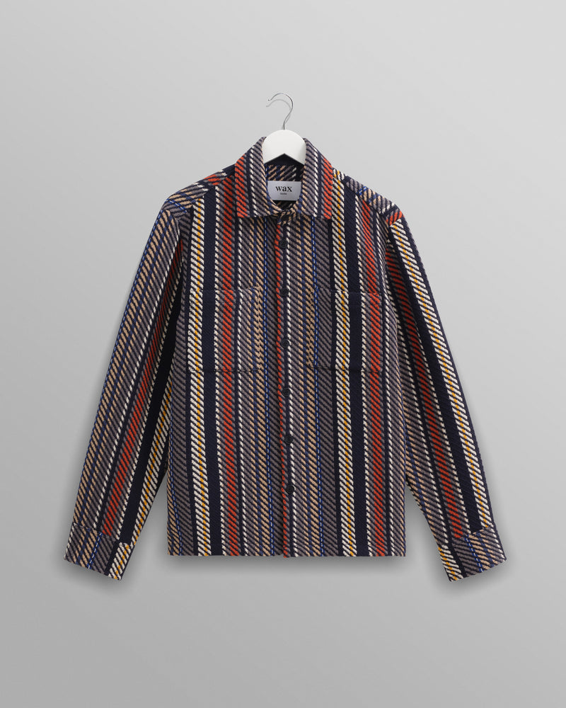 wax london Whiting - Multicolour Stripe Overshirt