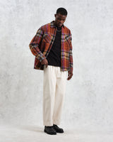 wax london Whiting - Multicolour Wool Check Overshirt