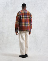 wax london Whiting - Multicolour Wool Check Overshirt