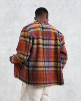 wax london Whiting - Multicolour Wool Check Overshirt