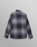 wax london Whiting - Navy And Blue Ombre Check Overshirt