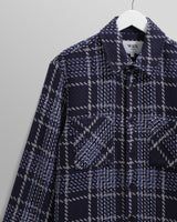 Whiting - Navy And Grey Wave Check Overshirt