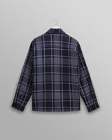 Whiting - Navy And Grey Wave Check Overshirt
