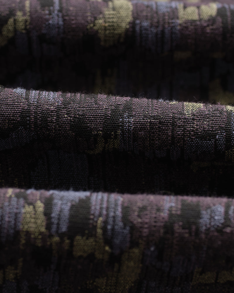 wax london men's Whiting - Navy Camo Jacquard Overshirt