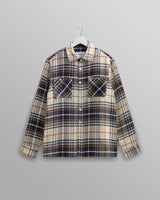 wax london Whiting - Navy Charlton Check Overshirt