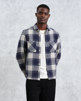 wax london Whiting - Navy Marine Beatnik Overshirt