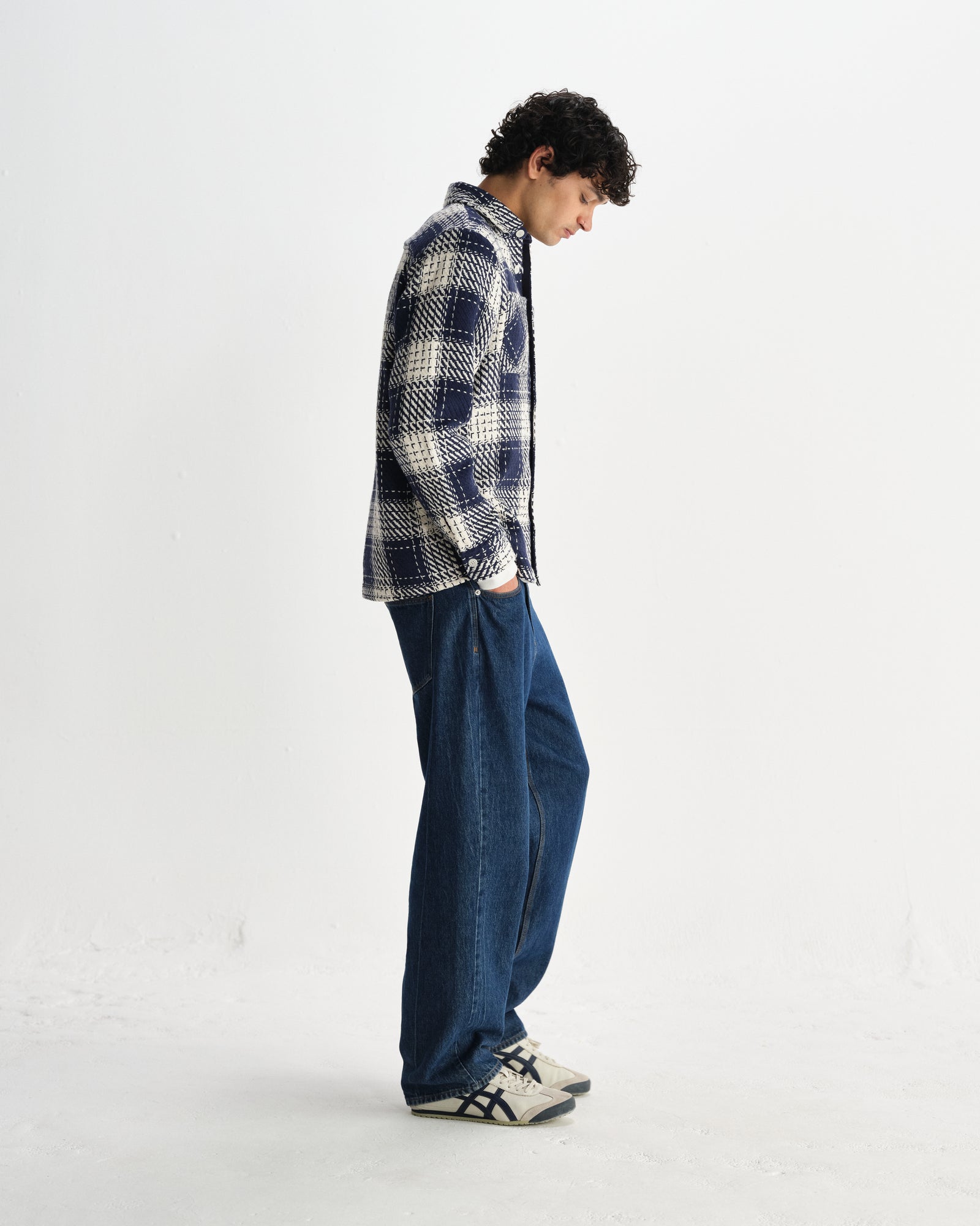 Men's Navy Marine Beatnik Overshirt | Wax London
