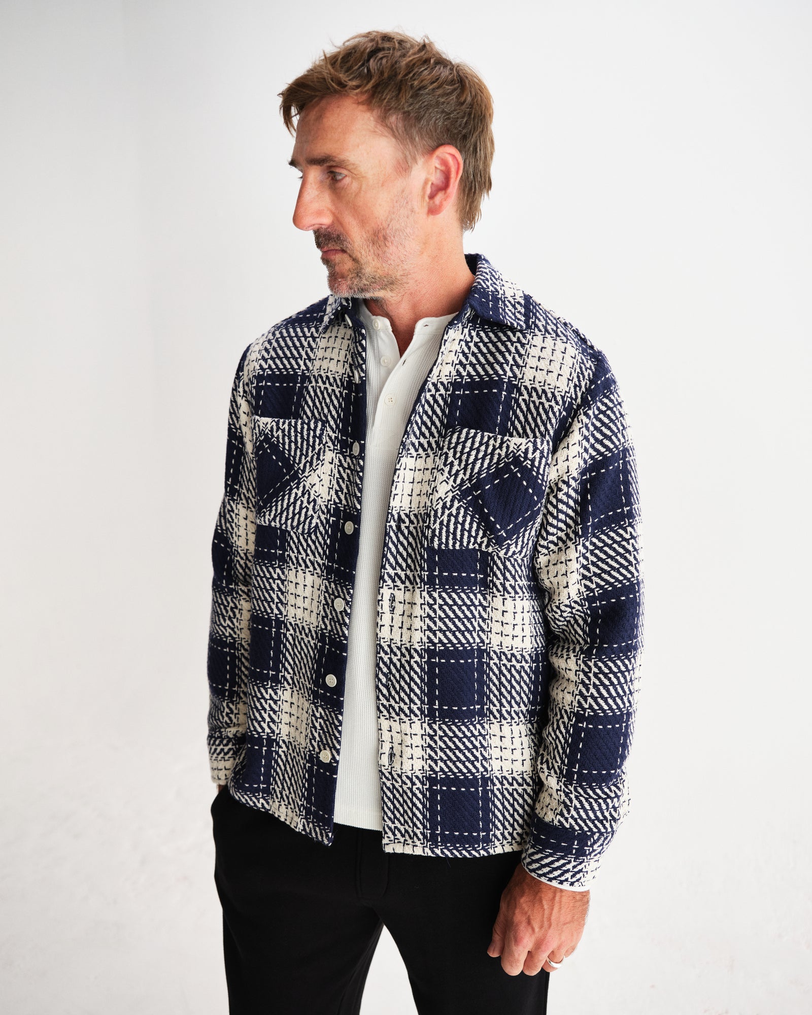 新品wax london オーバーシャツ MARINE BEATNIK Mサイズ オーバーシャツ MARINE BEATNIK マリンビートニク（MARINE