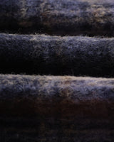 wax london men's Whiting - Navy Wool Check Overshirt