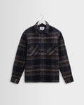 Whiting - Navy Wool Check Overshirt