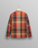 wax london Whiting - Orange Pike Check Overshirt