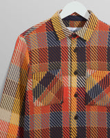 wax london Whiting - Orange Pike Check Overshirt