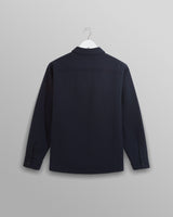 wax london Whiting Overshirt Black/Navy Stepney