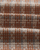 wax london Whiting - Tan And Multicolour Ladder Check Overshirt