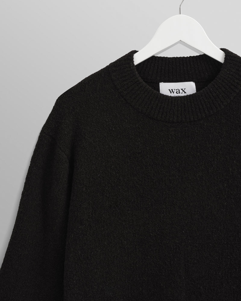 wax london Wilde - Black Boucle Jumper