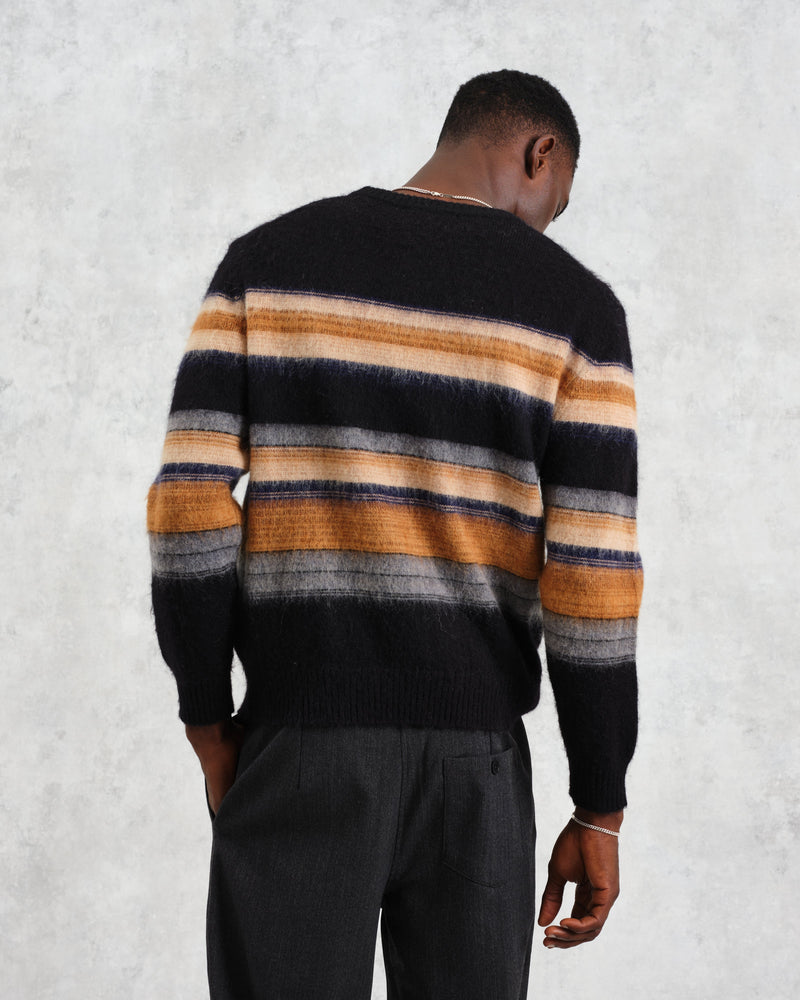 wax london Wilde - Black Brush Stripe Jumper