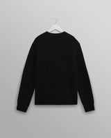 wax london men's Wilde - Black Fluffy Wool Crewneck