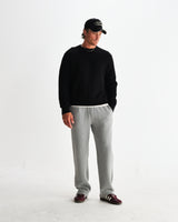 wax london men's Wilde - Black Fluffy Wool Crewneck