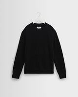 wax london men's Wilde - Black Fluffy Wool Crewneck