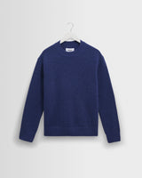 wax london men's Wilde - Blue Fluffy Wool Crewneck